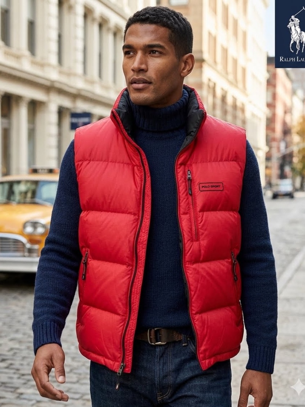 Polo Sport by Ralph Lauren Bright Red Quilted Puffer Vest